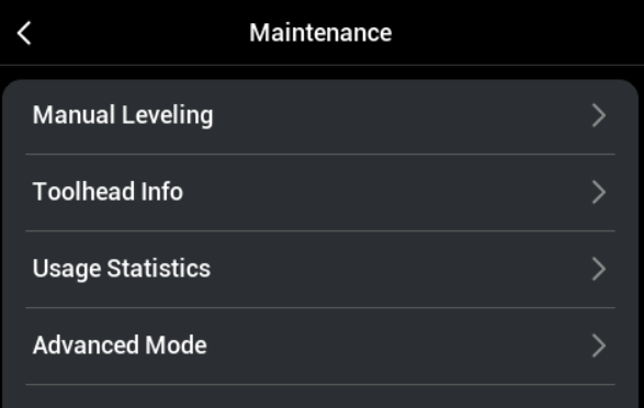 Tap Advanced Mode
