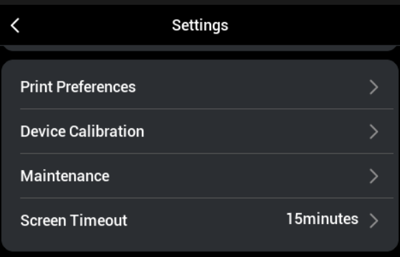 Scroll to Maintenance in the settings menu