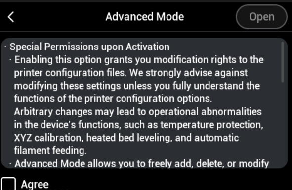 Select Agree and tap Open